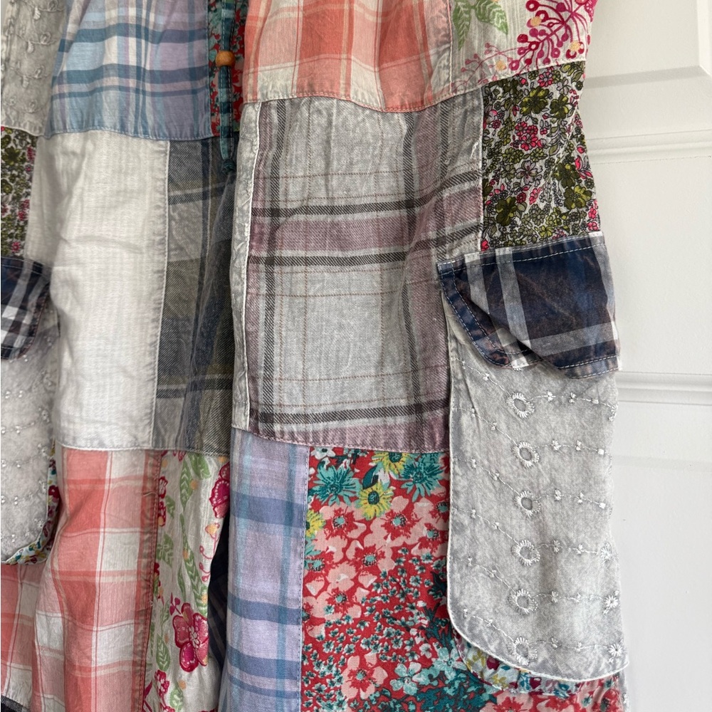 Young Threads Patchwork Pants NWT Medium Boho Cot… - image 5